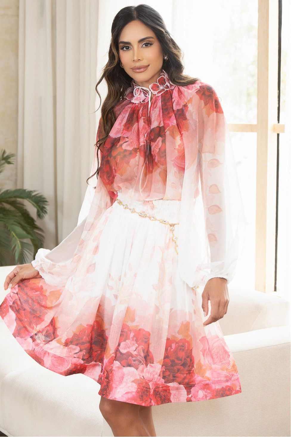 WONDERLAND FLORAL MAXI SKIRT ENSEMBLE – Nia And Rose